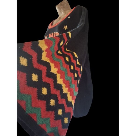 Feliz Navidad Christmas Ugly Sweater With Embellishments & Bell Sleeves - Picture 5 of 16